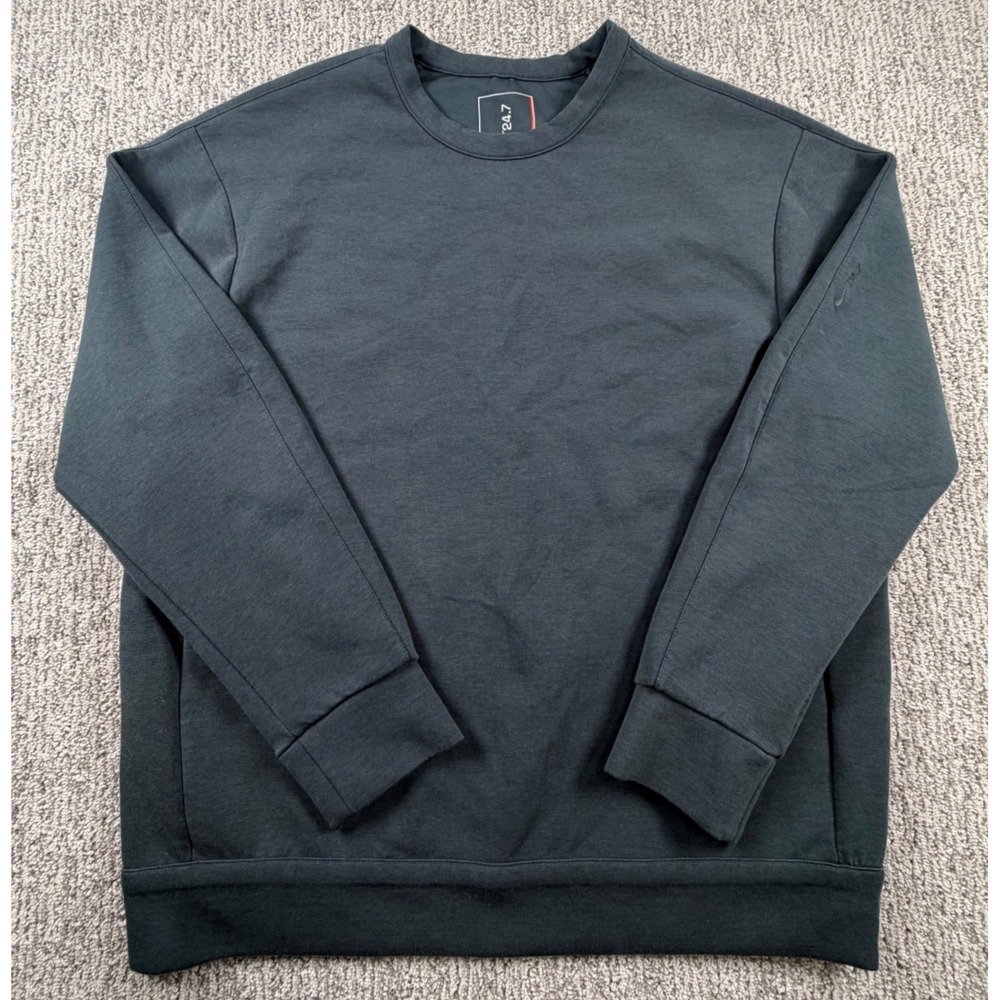 Nike Dri-FIT 24.7 Sweatshirt Mens Medium Grey HQ6964-390 Crewneck Pullover